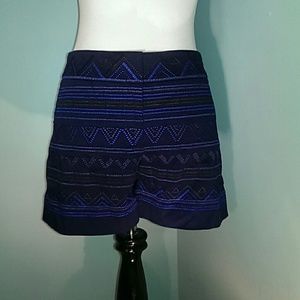 WHITE HOUSE BLACK MARKET Embroidered Ethnic Shorts